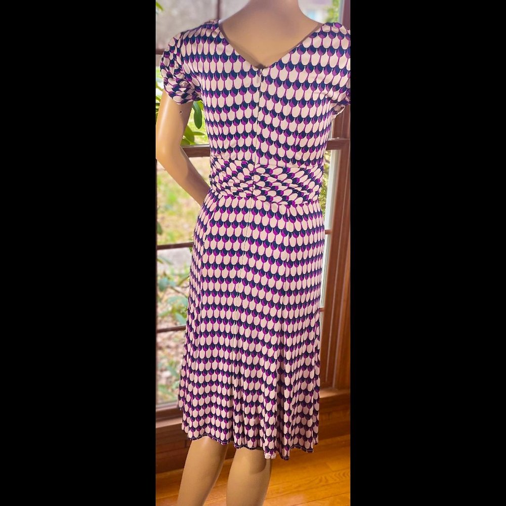 ⭐️HP⭐️NANETTE LEPORE▪️Retro Abstract Tea Midi Dress - Picture 2 of 7